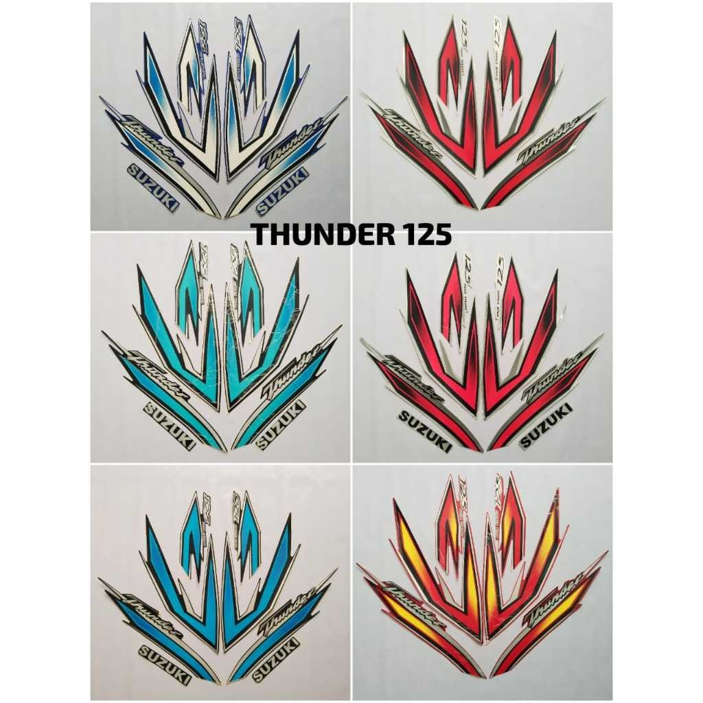 SET STICKER STRIPING BODY MOTOR SUZUKI THUNDER 125 -NEW OLD STOCK-