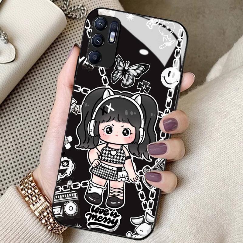 Kaca Glass Case For Oppo Reno6 Reno6 Lite Reno6 Z Reno7 4G Reno8 4G Reno8 T 4G Reno8 T 5G Reno11 Ren