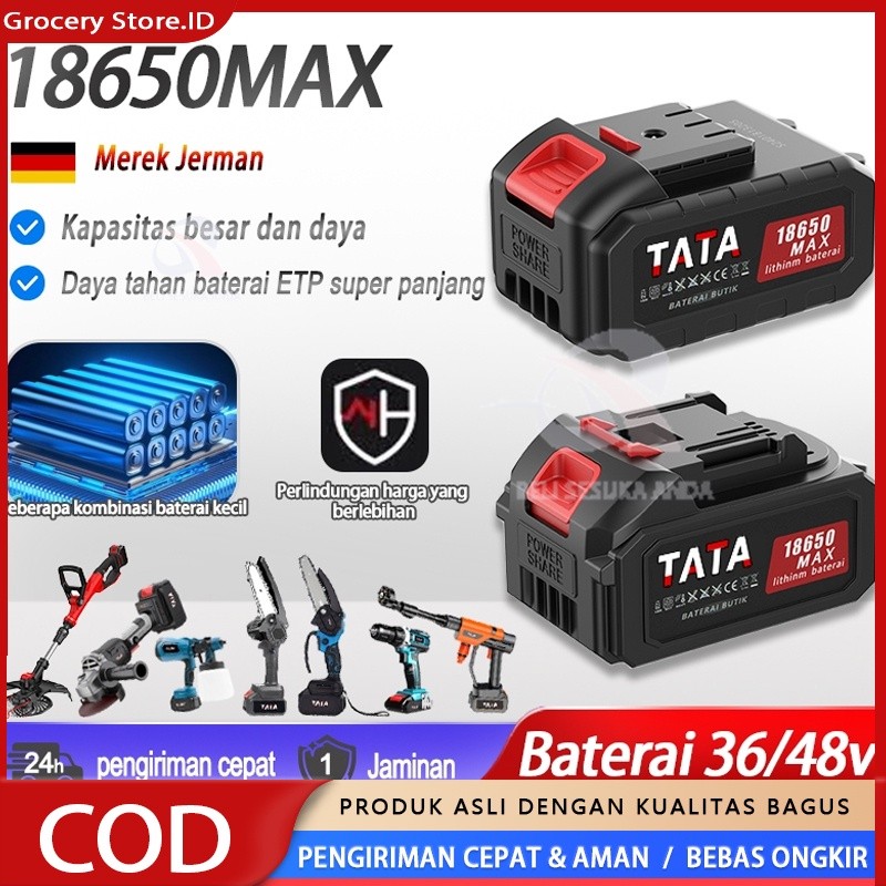 Baterai lithium-ion 36V/48V kompatibel dengan antarmuka soket Makita LXT JLD Baterai 5 sel/10x-sel, 