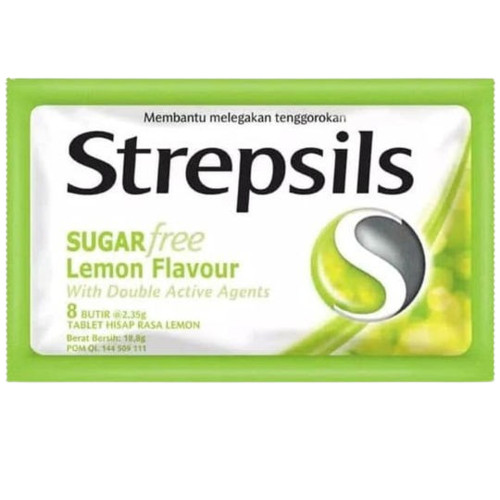 

Strepsils Sugar Free Lemon 8s - Permen Pelega Tenggorokan - Pharma Mart