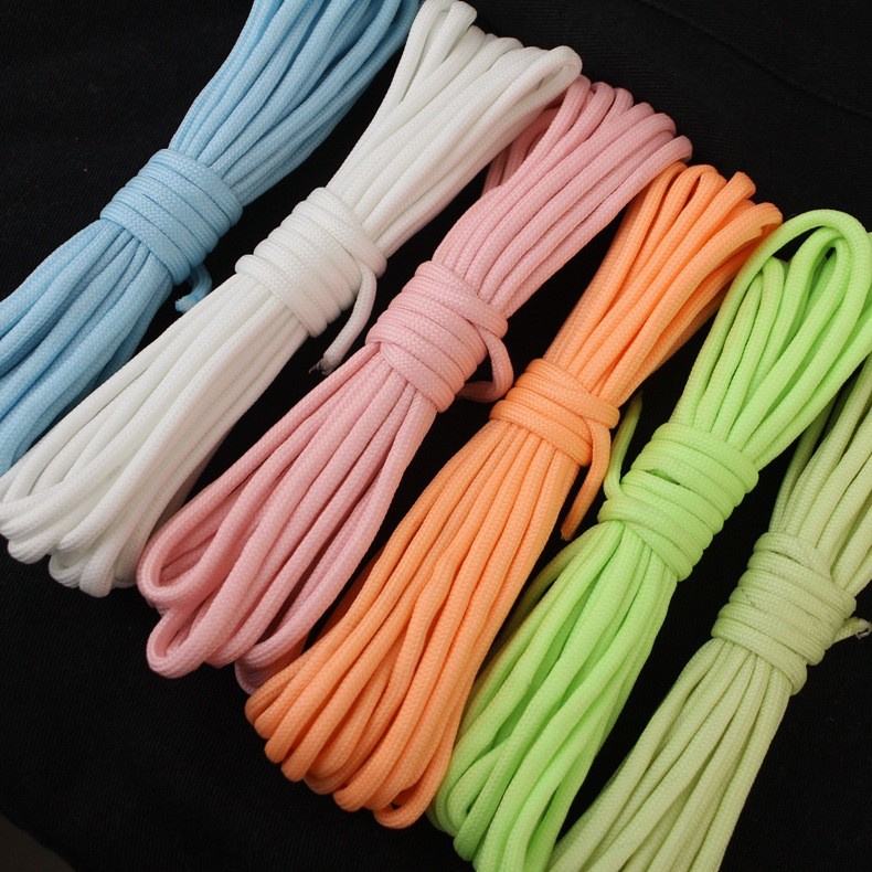 High Quality Survival Paracord Luminous Rope Camp Glow Paracord 9 Strands Lanyard Ropes Outdoor Rope