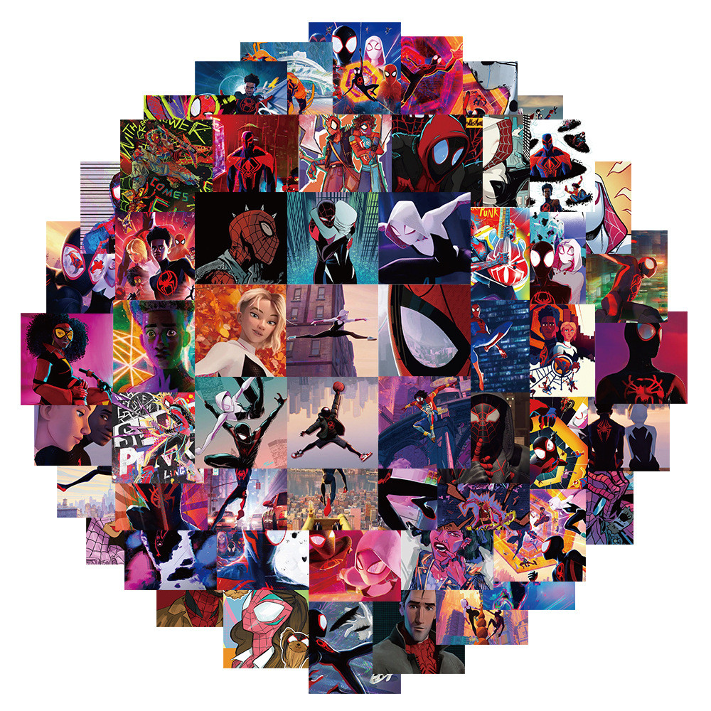 

10/30/62Pcs Black Spideman Cool Stickers Marvel Cartoon Hero Decals For Laptop Phone Skateboard Car Bike Water Bottle Guitar
