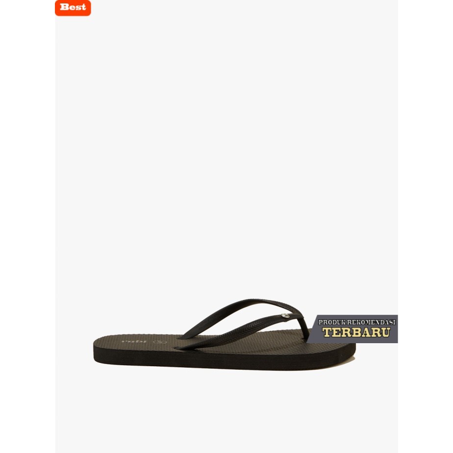 sandal wanita trend sekarang Rubi -  Sandal Wanita - The Rubi Flip Flop - Black Diamante - Black Dia