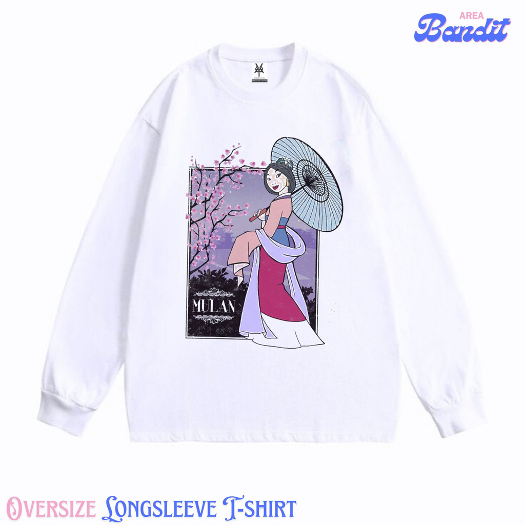 BANDITAREA "disney mulan" Oversize Longsleeve T-shirt Vintage tee