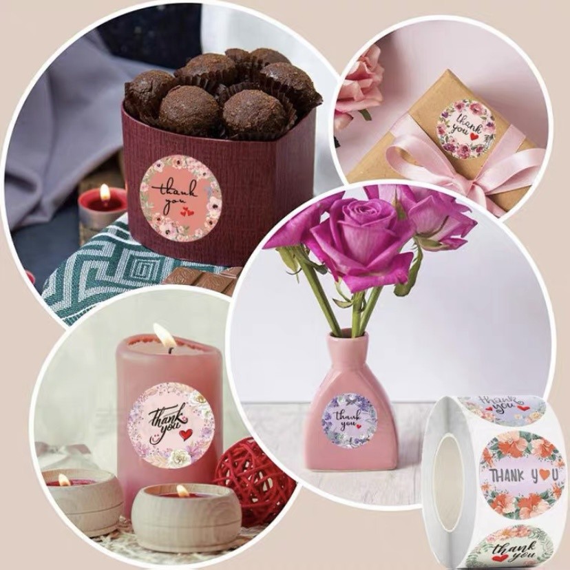 

pekanbaru / Sticker / Stiker Hampers Bulat Thank You per Pack