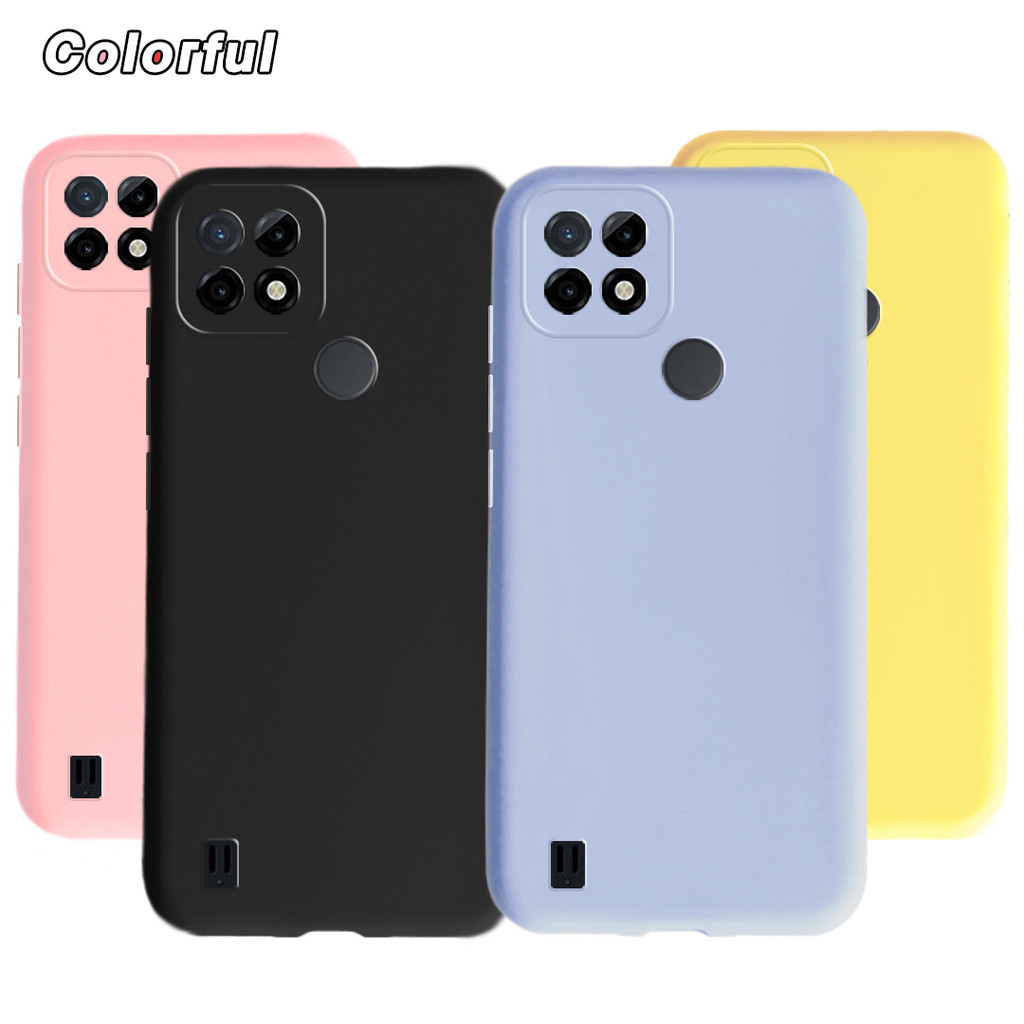 For Realme C21 C21Y Case Candy Color Silicone Shockproof Phone Back Cover For RealmeC21 Y C21 C 21 2