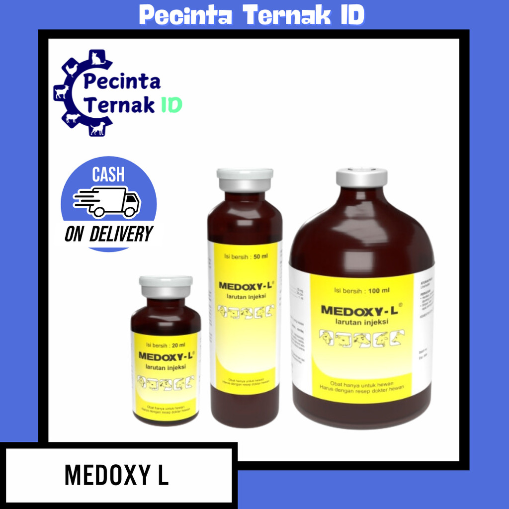MEDOXY L 100 ML DAN 50 ML - Obat Injeksi Untuk Ayam Kucing Sapi Domba Kuda