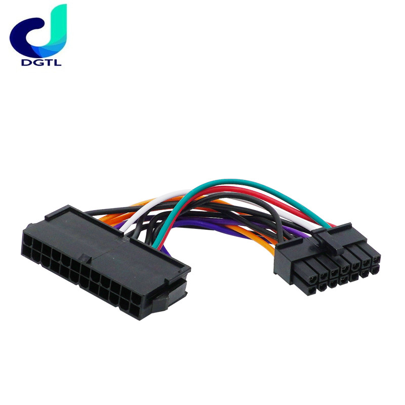 PC ATX 24 Pin TO 14 Pin Power Supply Cable 18AWG Wire For Lenovo Q77 B75 A75 Q75 H81 Motherboard Mai