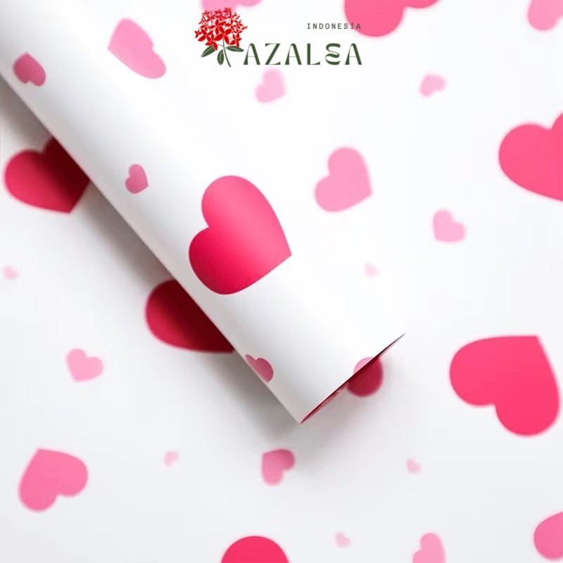 

AZALEA - FL43 HEART Kertas Bunga Paper Buket Motif Cellophane