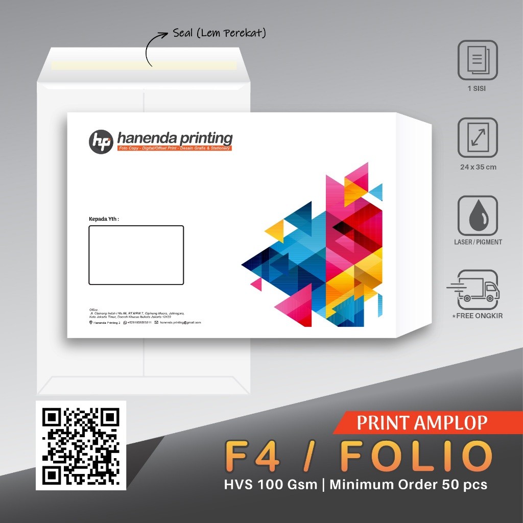 

PRINT AMPLOP F4/FOLIO MURAH BERKUALITAS - Chayra