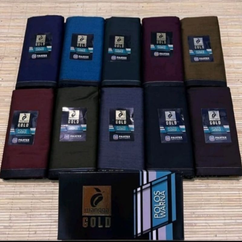 SARUNG MANGGA GOLD POLOS WARNA/ MANGGA POLOS TUMPAL