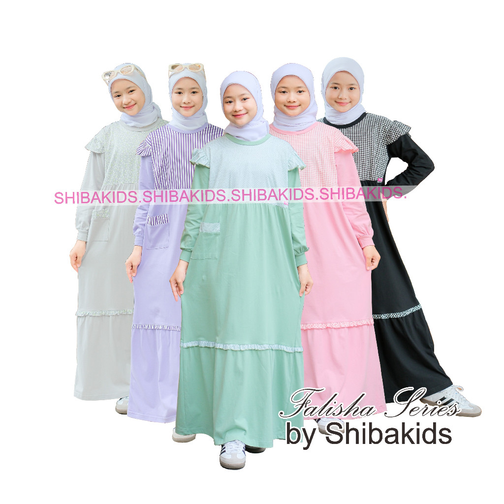 Busana Lebaran Muslim Wanita Dress Gamis Murah Modern / Gamis Anak Perempuan Baju  Muslim  Remaja / 