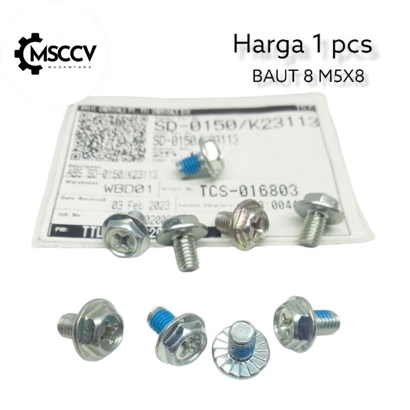 baut flange M5 pendek payung baut kunci 8 pendek topi obeng