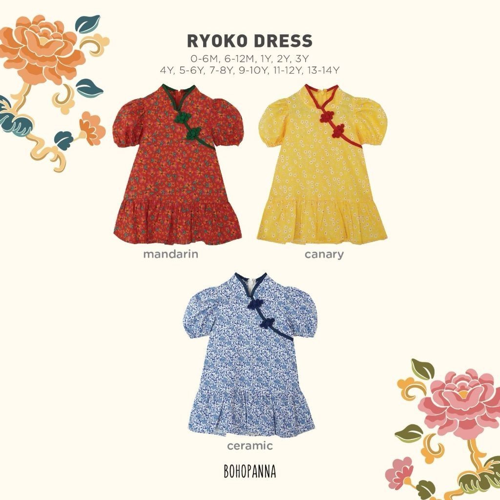 BOHOPANNA RYOKO DRESS bohopanna / Cheongsam dress / CNY dress