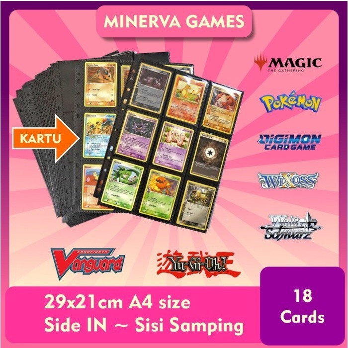 

9 pocket 11 holes double pages binder black ECERAN - THICK - SIDE IN