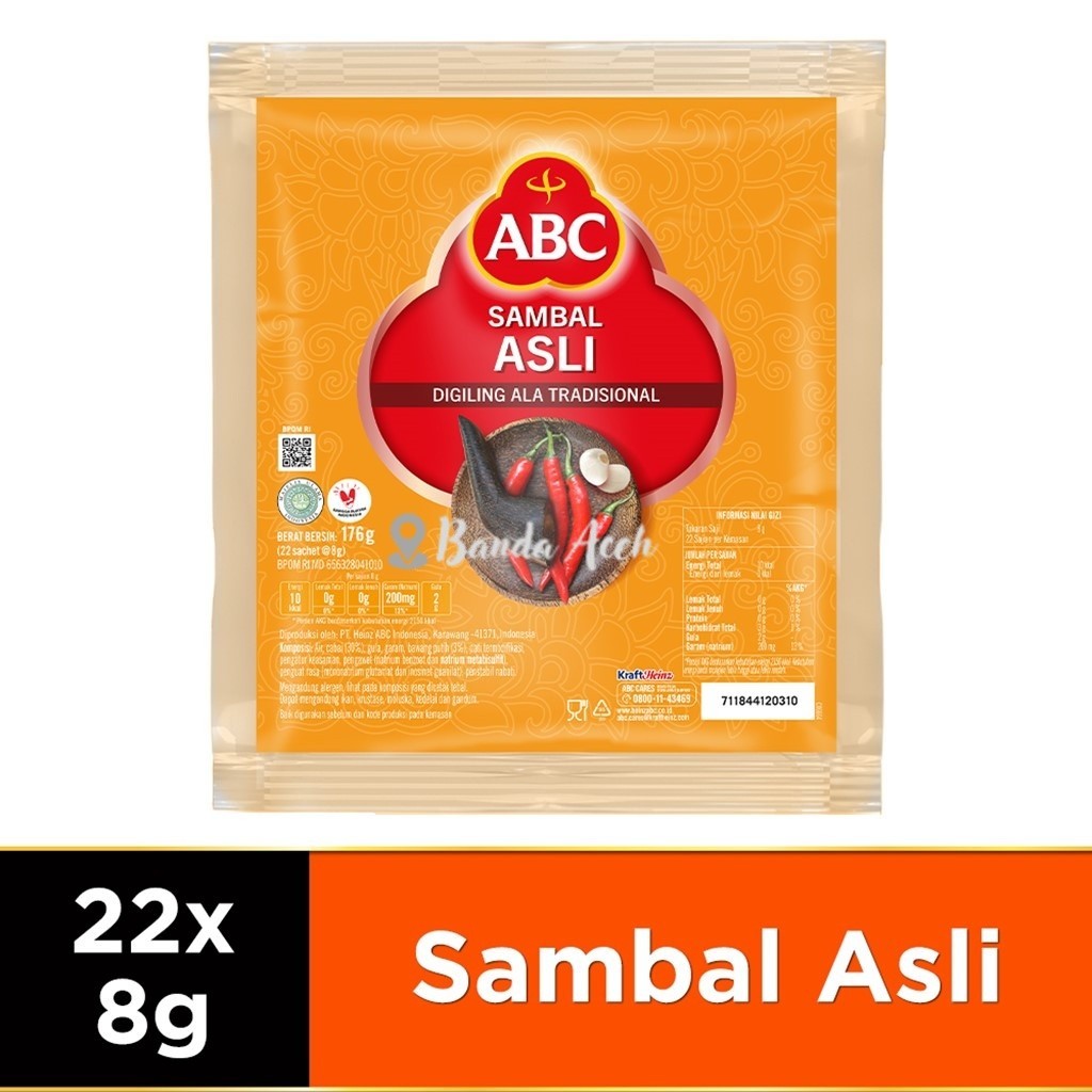 

(Aceh) ABC Saus Sambal Asli 22 x 8g