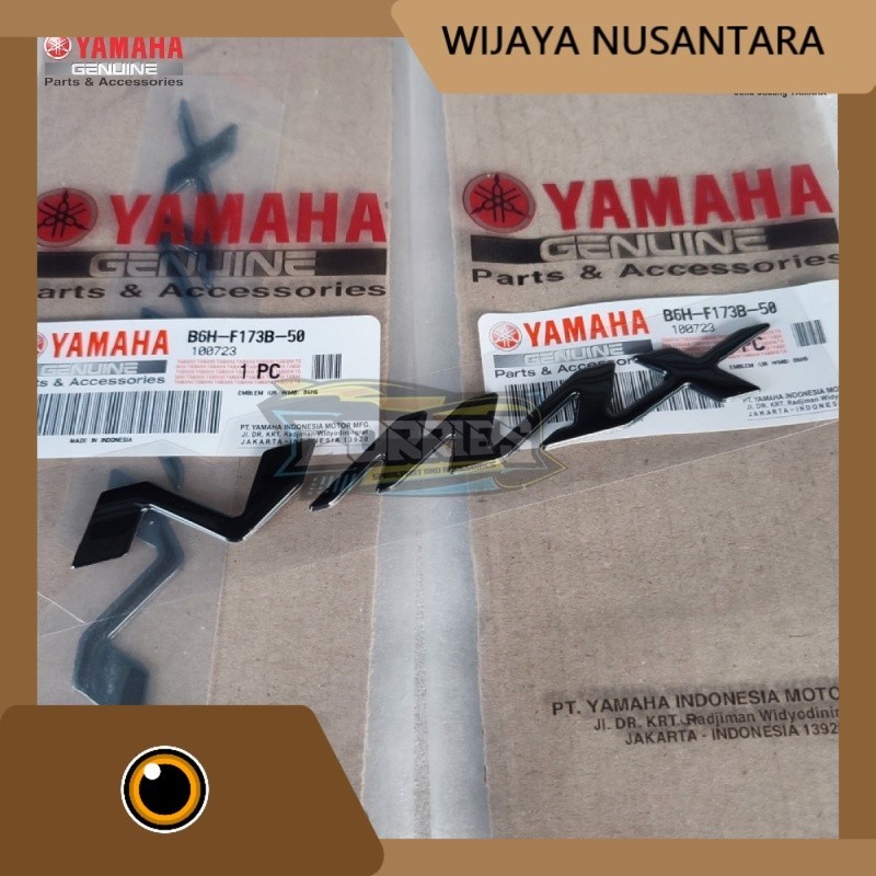 sticker Emblem 3D logo body Nmax N-Max New Hitam B6H-F173B-50