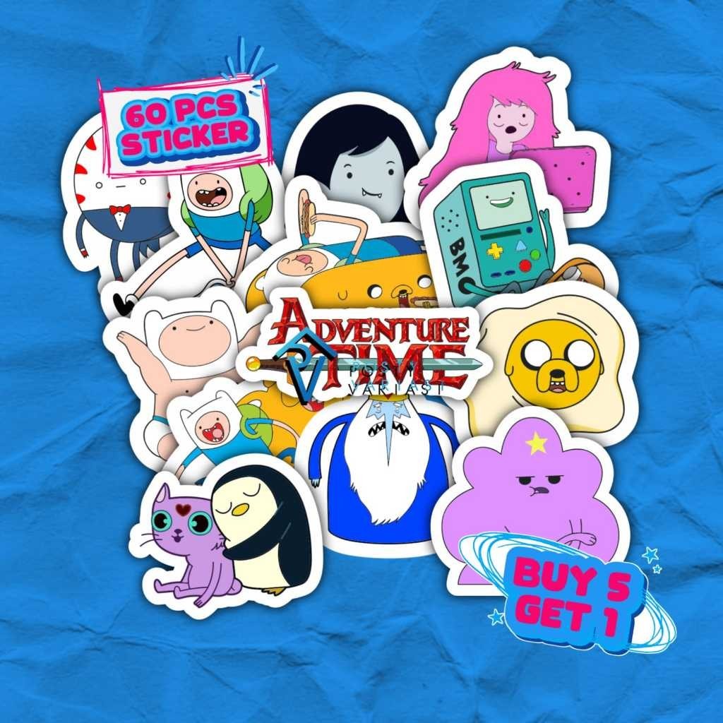 

[PSTYLE INDONESIA] 60 PCS Stiker Pack ADVENTURE TIME Sticker Aesthetic Kartun Stiker Graffiti Motif Kartun Adventure time Lucu Anti Air Untuk Dekorasi Notebook Sepeda Skateboard Handphone DIY