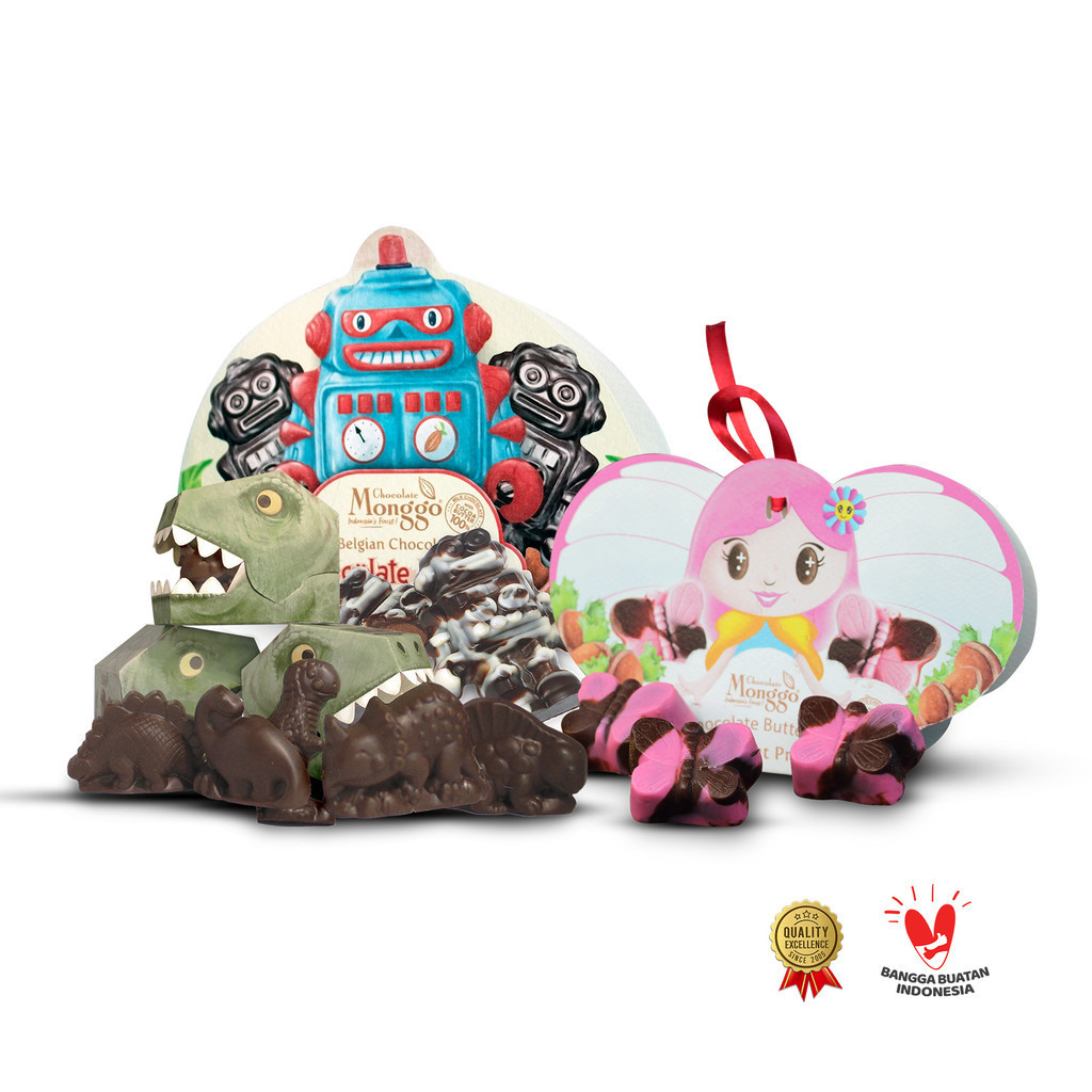 

Chocolate Monggo | Kids Collection Coklat Premium | Pralines Cokelat Anak