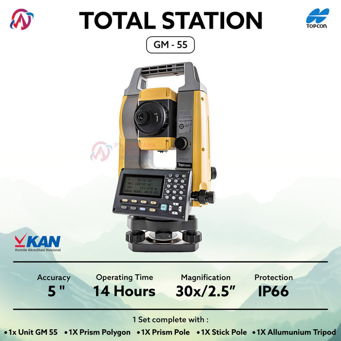 Total Station TOPCON GM-55 Accuracy 5"