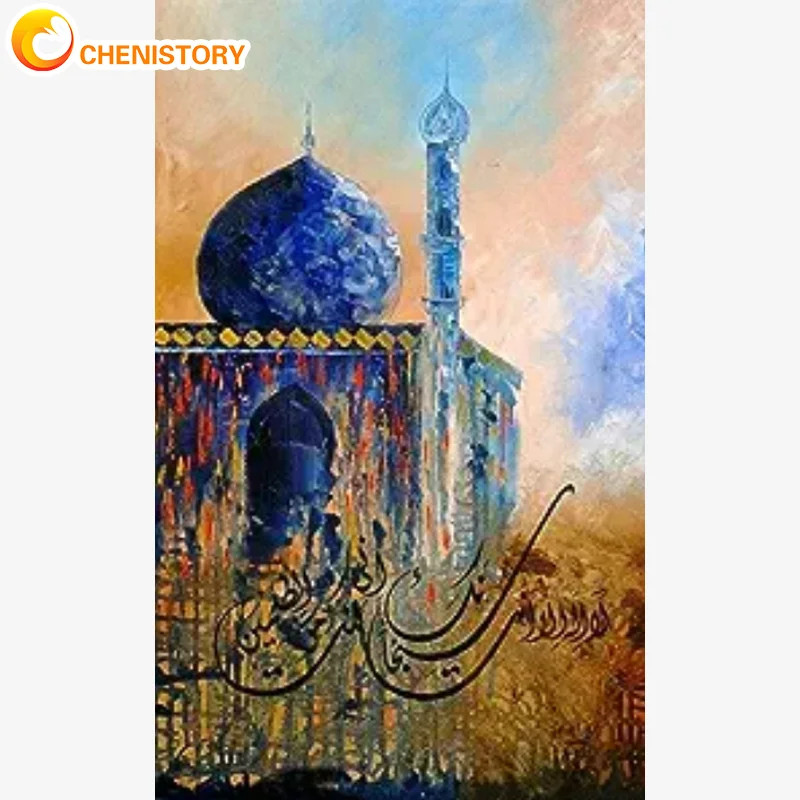 

CHENISTORY Religious Painting By Numbers On Canvas Paintings On Number Building Paint Kit Diy Crafts For Adult Home Decor