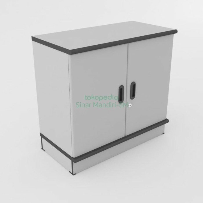 

PROMO!! -Lemari Arsip Pendek Pintu Panel-Grey - 2ruang Uno - UST 1388 B