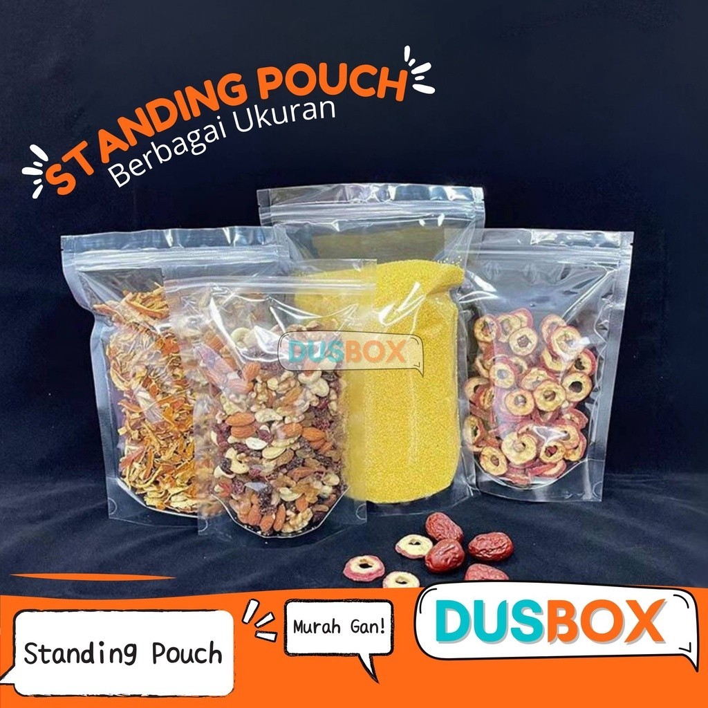 Standing Pouch /  Plastik Standing Pouch / Pouch Standing / Standing Pouch Berbagai Ukuran / Stendin