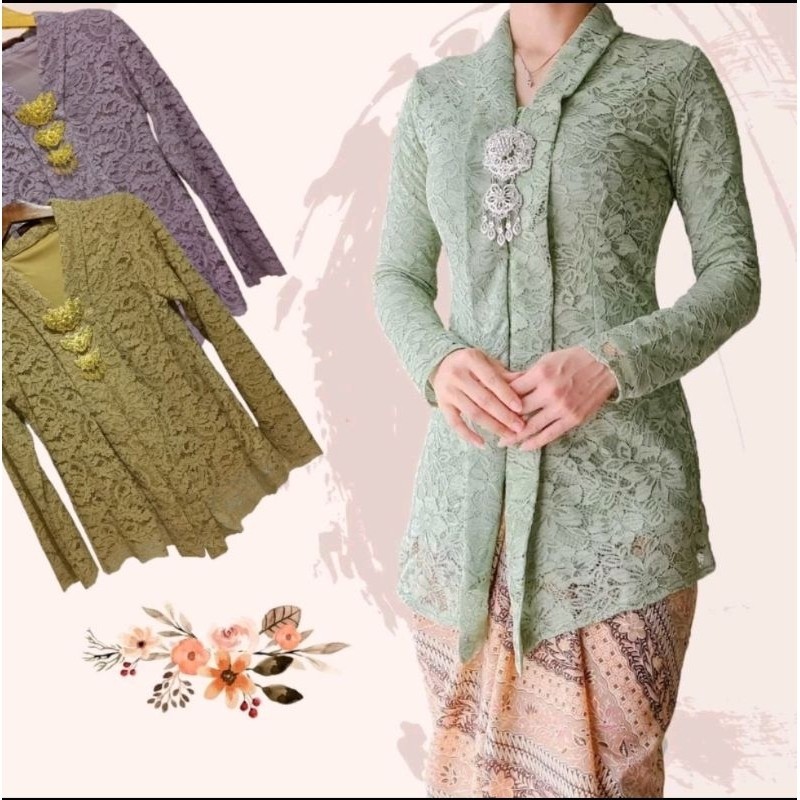 Kebaya Kartini Katun Borkat / Arshashoop / Stelan Kebaya Kutubaru / Kebaya Moderen