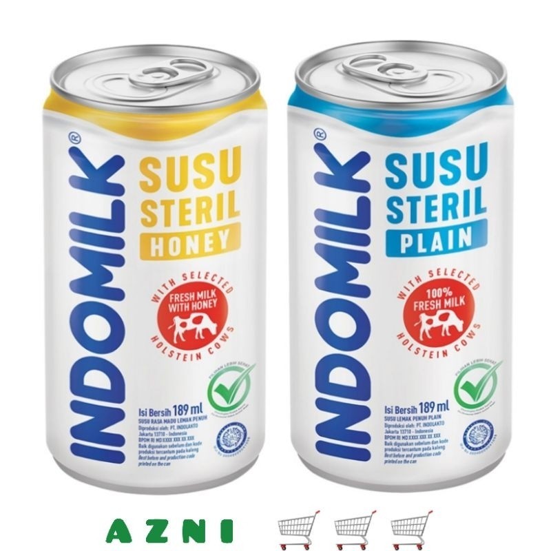 

INDOMILK Susu Steril 189 ml - PLAIN/ HONEY/ ALL VARIAN