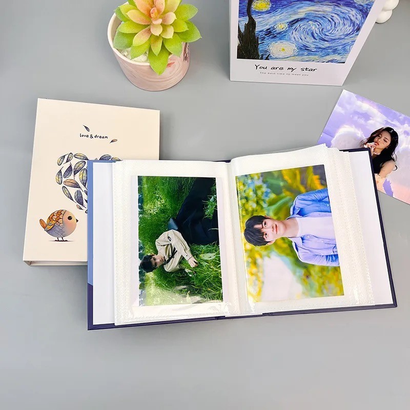 Album Foto 3R/4R 100 Slot Kartu Album Foto Keluarga/Album Foto Tema Kartun