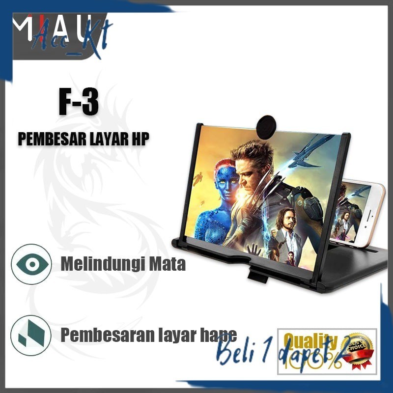 GRATIS ONGKIR BELI 1 GRATIS 1 F3 Kaca Pembesar Layar hp 3D alat pembesar layar hp kaca pembesar laya