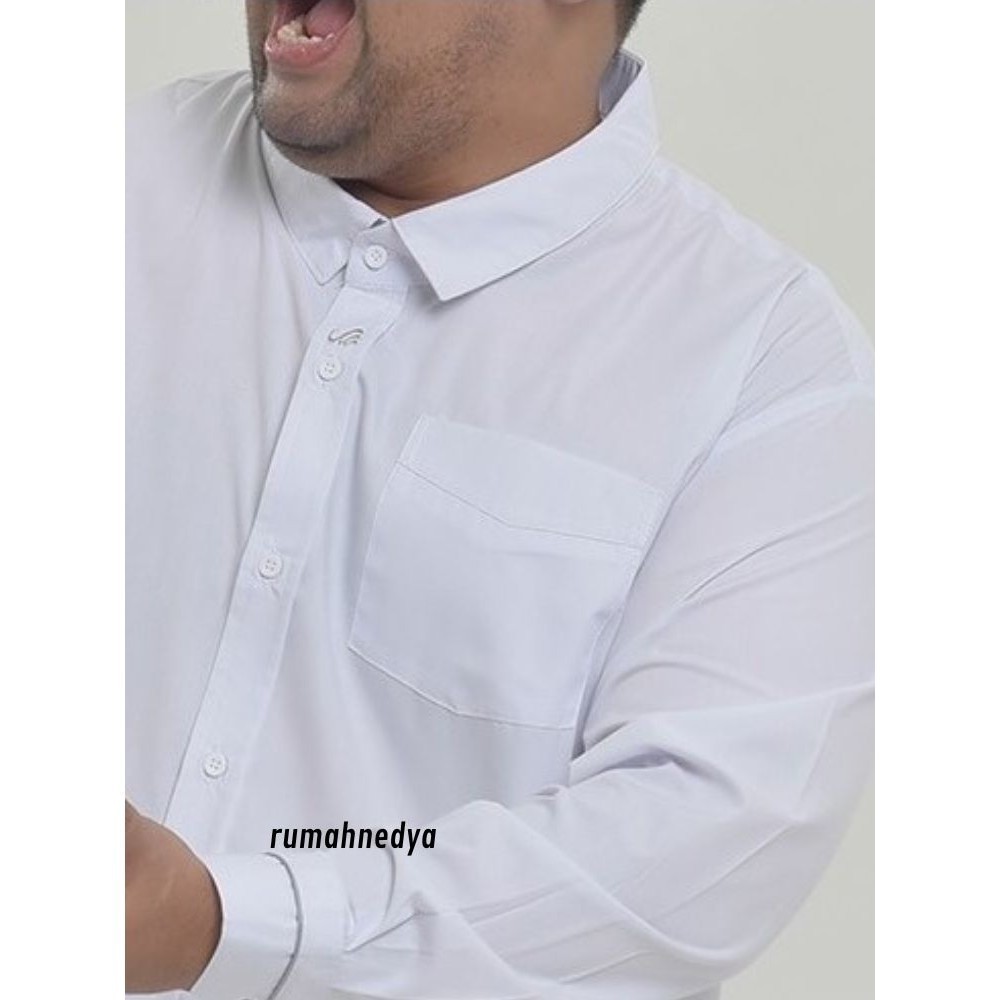 MURAH  Baju Kemko Rabbani Kemeja Koko Alhudzaify Jumbo Pria Dewasa Bigsize Rabani Lengan Panjang