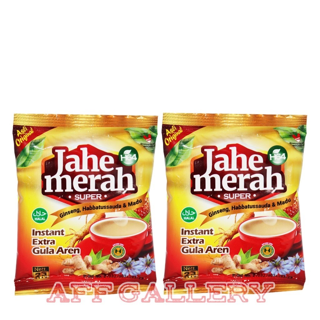 

Jahe Merah Super plus ginseng habbat madu H64 | Jahe Merah Instan extra Gula Aren