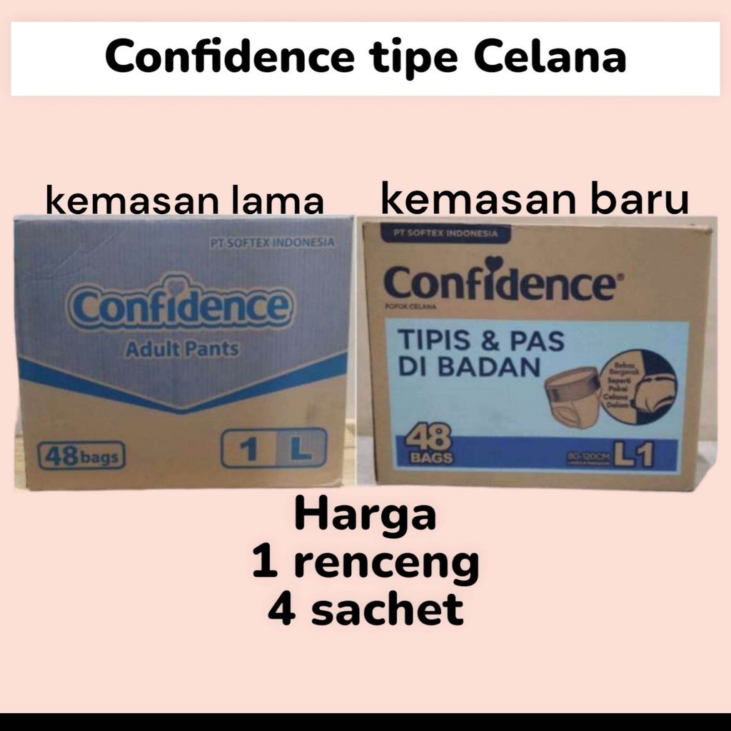 Confidence Pants / Pampers Orang Tua 1 Renceng / Popok Dewasa Celana