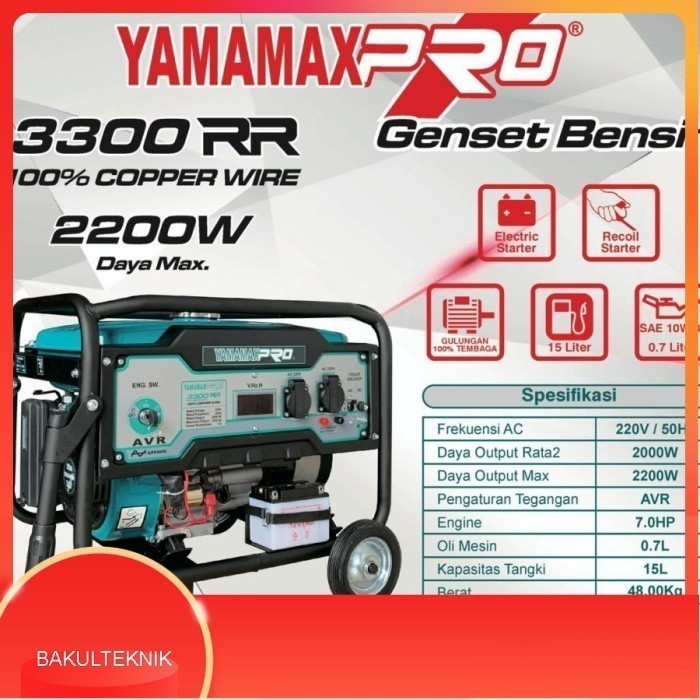 Yamamax 3300Rr Genset 2200Watt Genset Bensin Generator Listrik