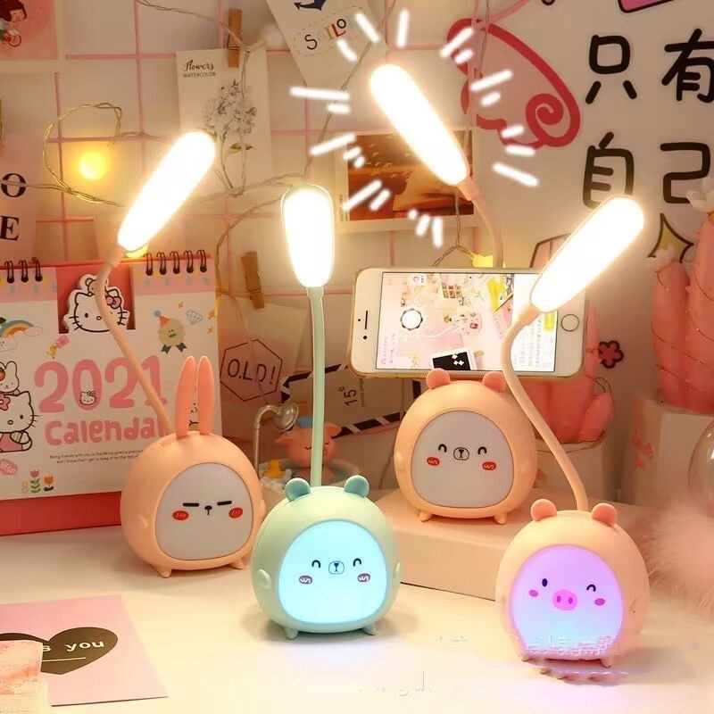 FAUS LAMPU MEJA BELAJAR KOREA KARAKTER LED PORTABEL PORTABLE LAMPU TIDUR HIAS UNIK NIGHT LAMP ANAK