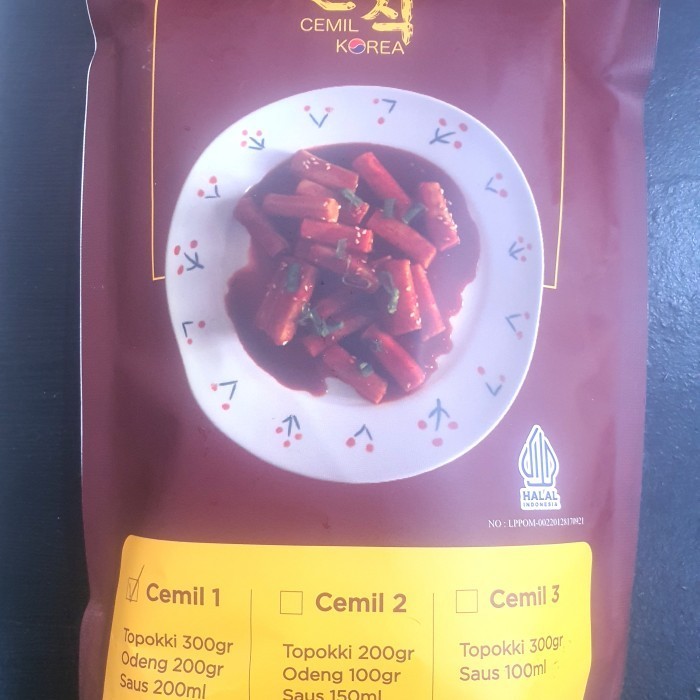 

Makanan Korea Pkt1 Topokki 300gr + Odeng 200gr + Saus 200ml Halal Enak