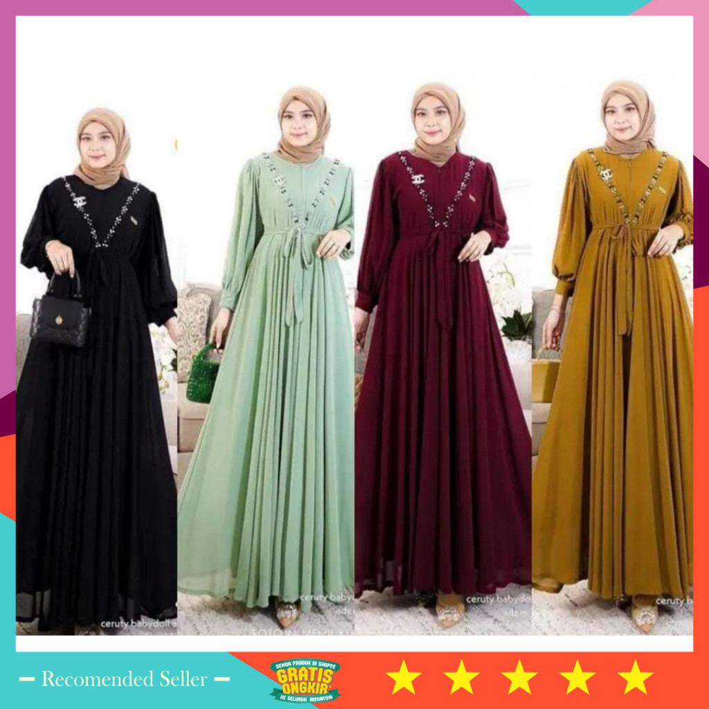 Baju Lebaran Kekinian Style Keren Murah Idul Fitri Terbaru bahan Bagus / LANGSUNG KIRIM GAMIS BIG SI