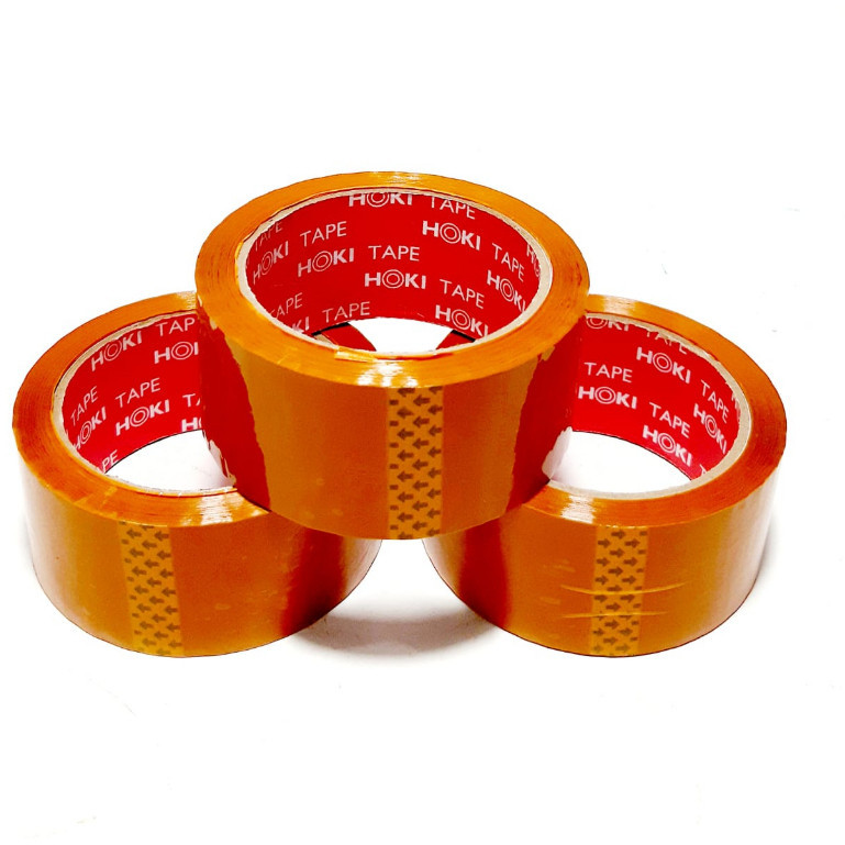 

Harga Per (1pcs) Lakban Hoki Tape Coklat Dan Bening 2inch x 45mm x 72yard