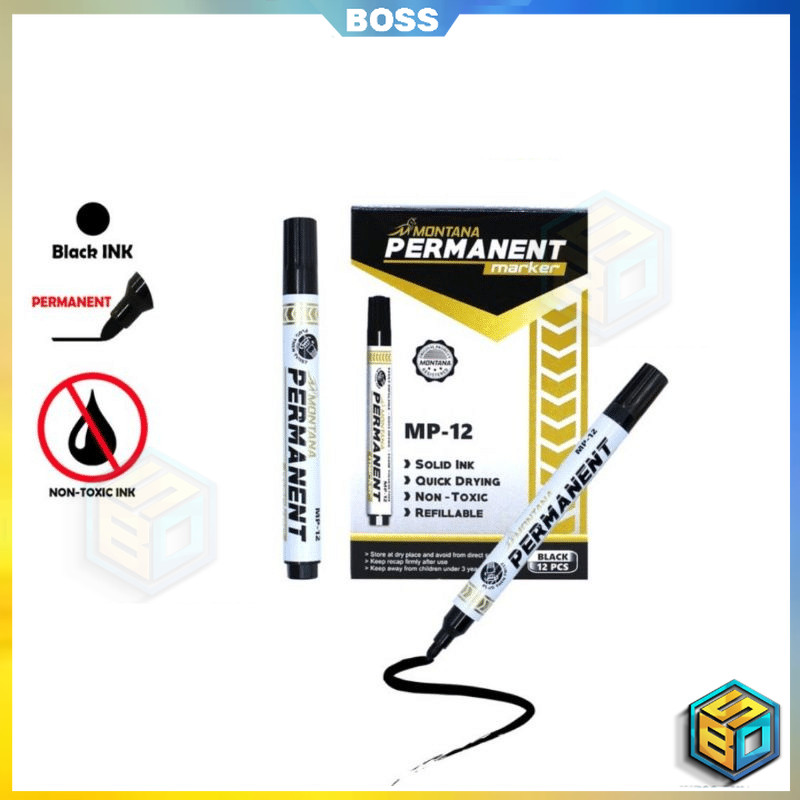 

BOSS MURAH COD SPIDOL 1pcs Montana V-TRO MP12 Permanent Hitam Bisa Diisi Ulang MP-12