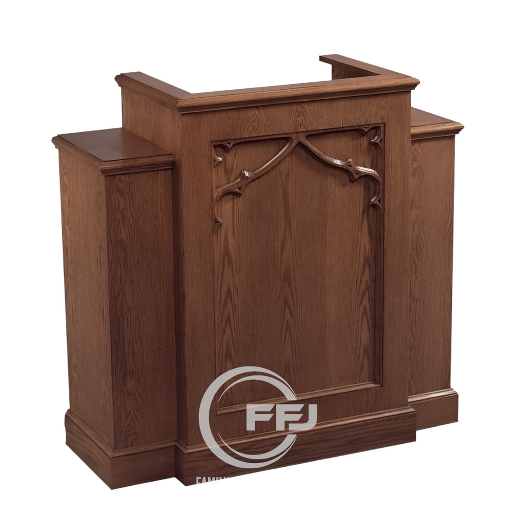 MIMBAR GEREJA JATI TERBARU - PODIUM GEREJA MINIMALIS - MIMBAR PIDAT0