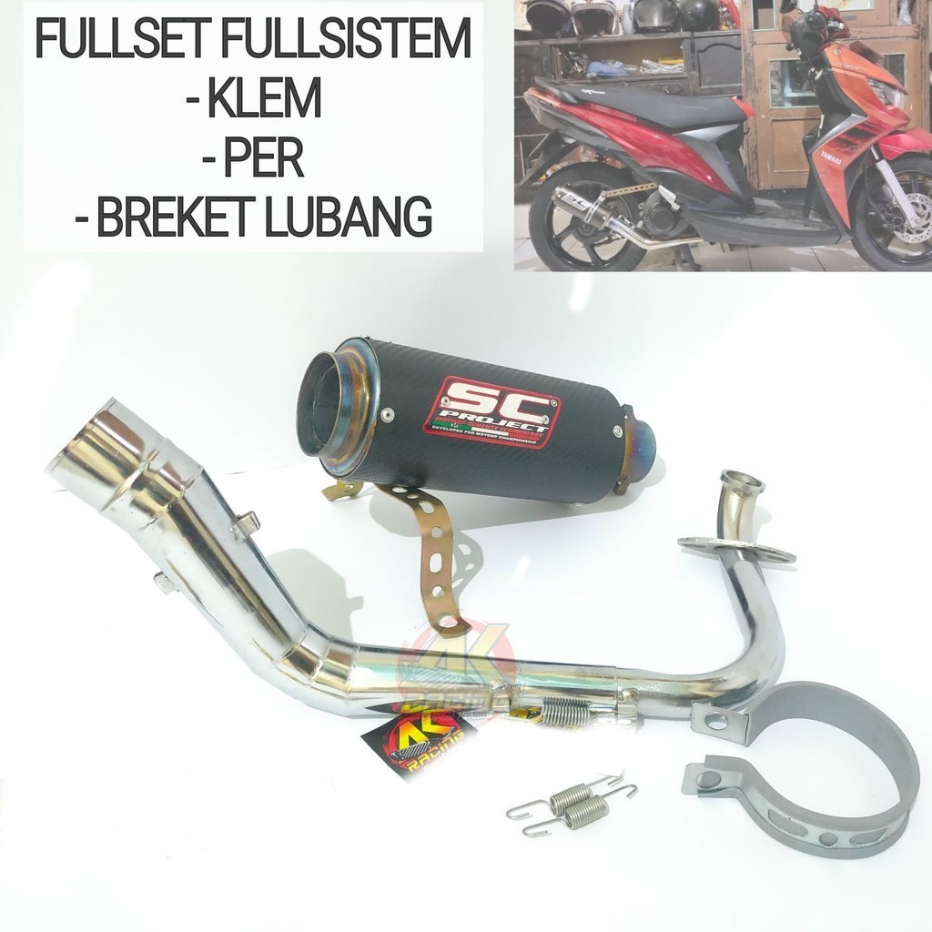 Knalpot Racing SC PROJECT Motor BEAT SCOOPY VARIO 110 VARIO 125 VARIO 150 MIO FINO X-RIDE SPACY GEAR