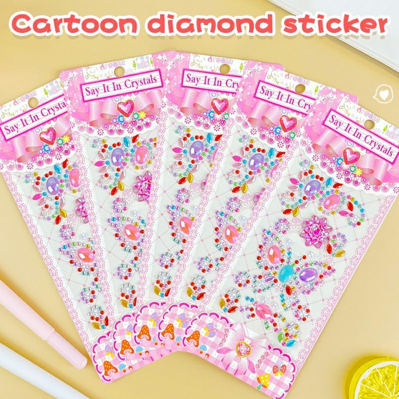 

Dekorasi DIY Kreatif Stiker Anak Berlian Stiker Kristal Batu Permata Hadiah Taman Kanak-kanak-LOY