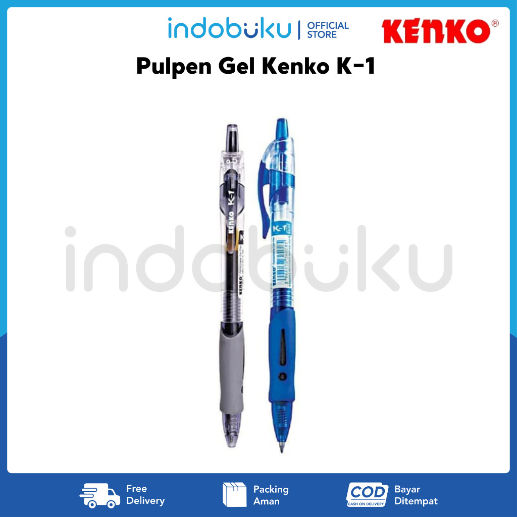 

Pulpen Gel Kenko K-1 0.5mm Hitam dan Biru ( 1 PCS )