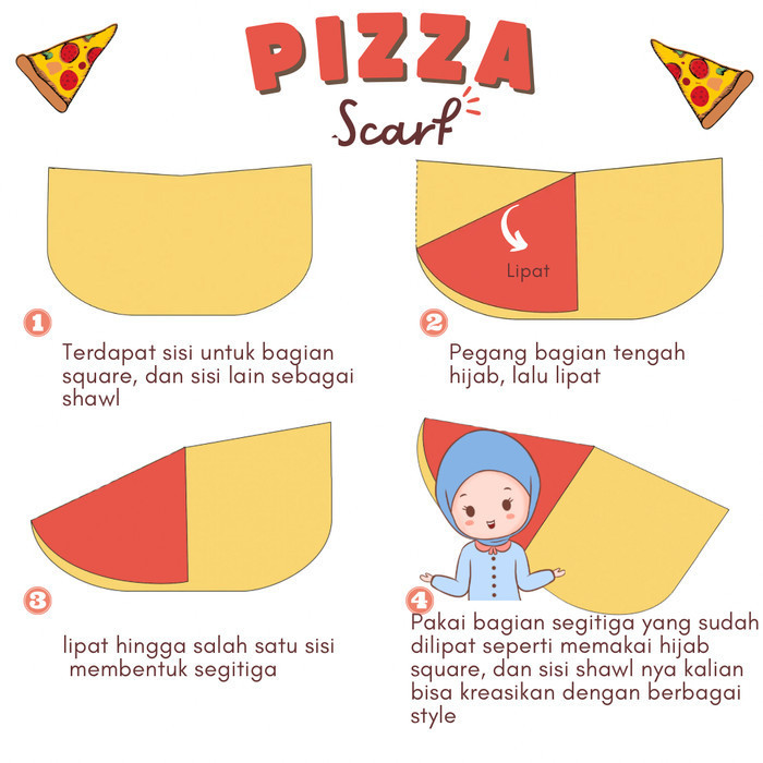 PIZZA SCARF HIJAB MALAYSIA CURVE - Mauve
