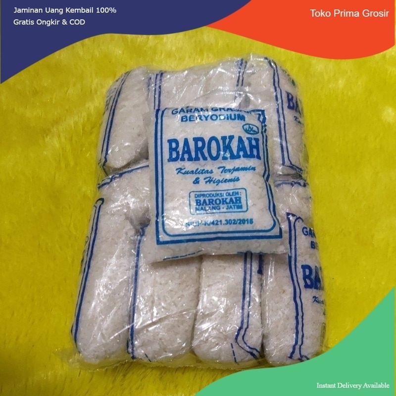 

Garam Grasak Beryodium Cap Barokah 110 Gram 1 Pack Isi 10