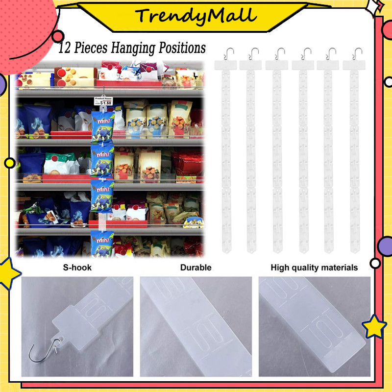 Klip Display Snack /Strip Gantung Plastik  /clip strip display makanan ringan snack