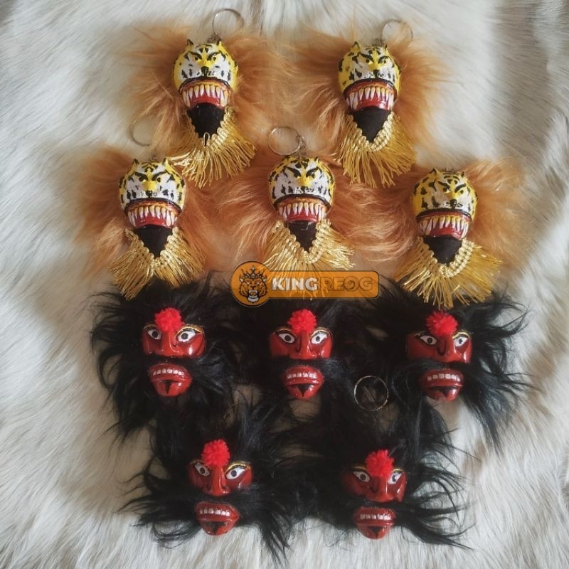 Ganongan/Gantungan Kunci motif ganongan/Souvenir gantungan kunci Reog Ponorogo/gantungan kunci motif