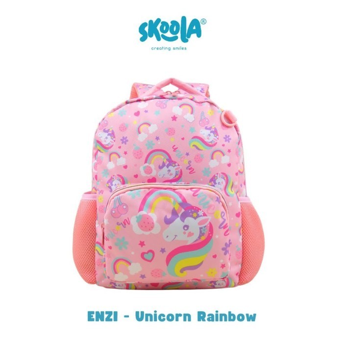 Skoola Tas Sekolah Anak Perempuan PAUD TK Ransel Unicorn Cat - Enzi - UNICORN RAINBOW