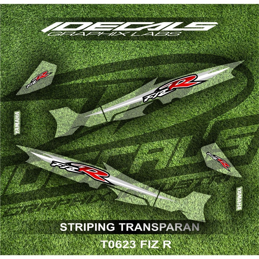 

Motorcycle t0622 sticker striping transparan motor fiz r simple kekinian bebas custom desain